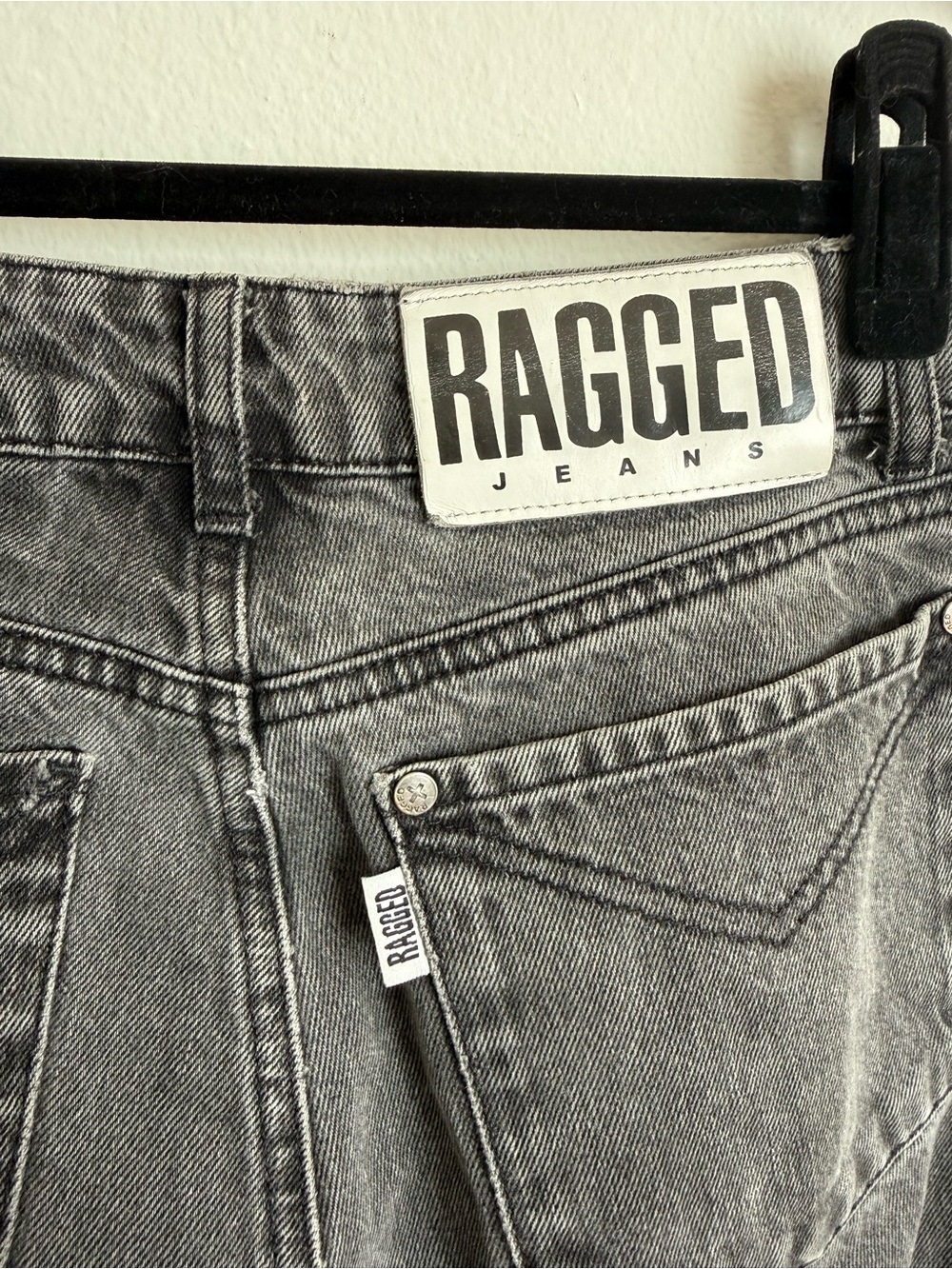 Ragged Jeans Size 28 Washed Black High Rise Straight Leg Jeans